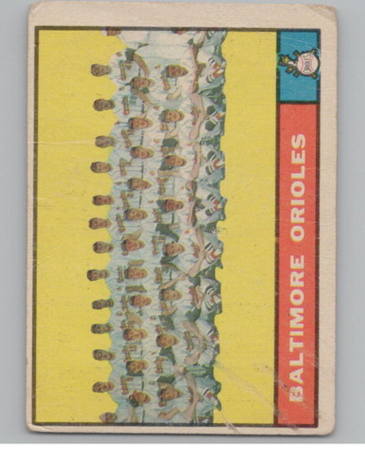1961 Topps #159 Baltimore Orioles Team Checklist Baseball V105095 Image 1