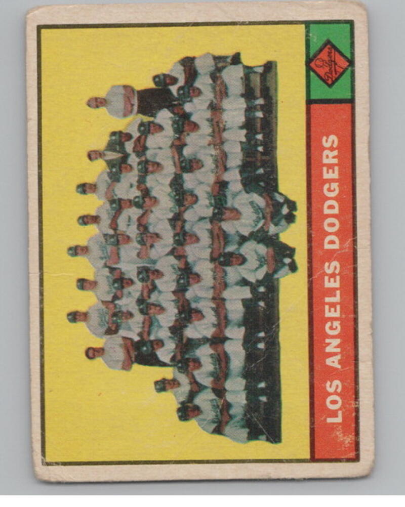 1961 Topps #86 Los Angeles Dodgers Team Checklist Baseball V105096 Image 1