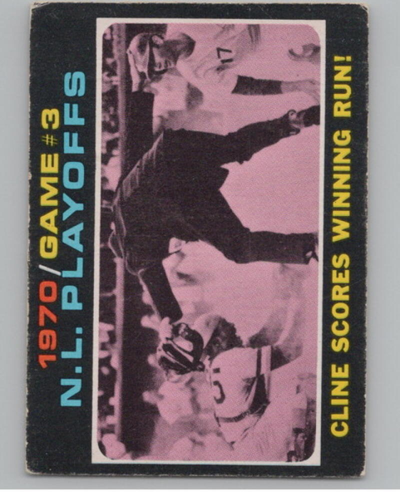 1971 Topps #201 NL Playoff Game 3/Ty Cline Baseball Card  V105100 Image 1