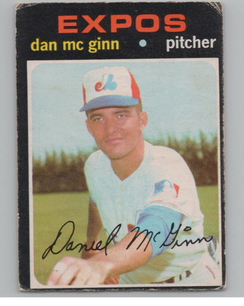 1971 Topps #21 Dan McGinn Baseball Card  V105102 Image 1