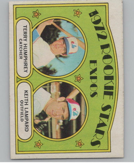 1972 Topps #489 Rookie Stars/Terry Humphrey RC/Keith Lampard Baseball V105104 Image 1