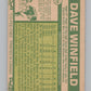1977 O-Pee-Chee #156 Dave Winfield Baseball V105107 Image 2