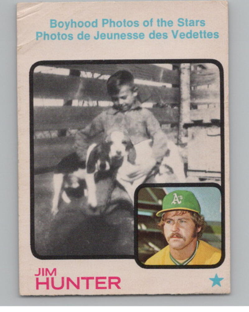 1973 O-Pee-Chee #344 Jim Hunter KP Baseball Card V105110 Image 1