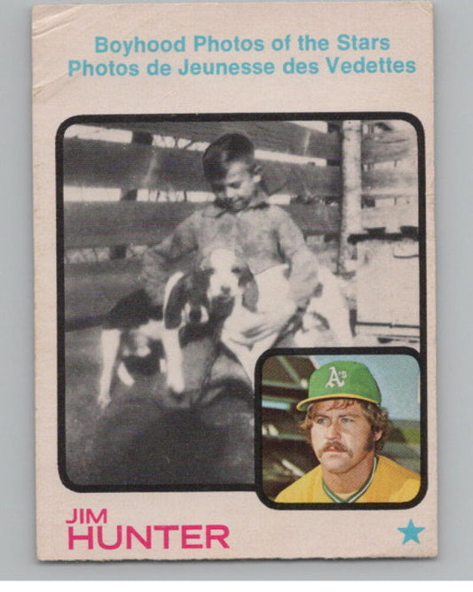 1973 O-Pee-Chee #344 Jim Hunter KP Baseball Card V105110 Image 1