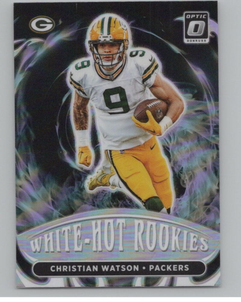 2022 Donruss Optic White Hot Rookies #7 Christian Watson Football V105143 Image 1