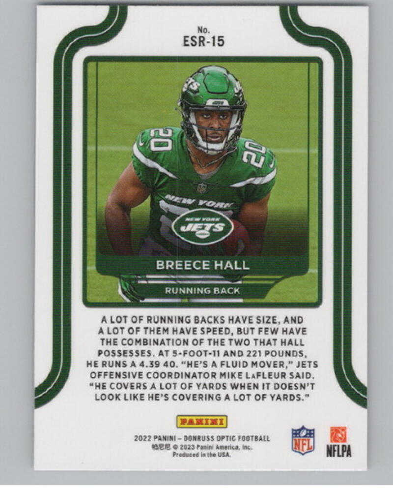 2022 Donruss Optic The Elite Series Rookies #15 Breece Hall Football V105146 Image 2