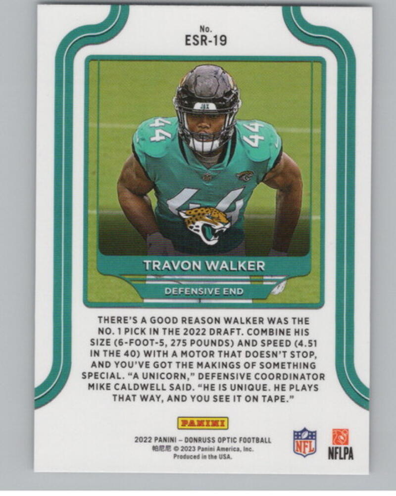 2022 Donruss Optic The Elite Series Rookies #19 Travon Walker Football V105147 Image 2