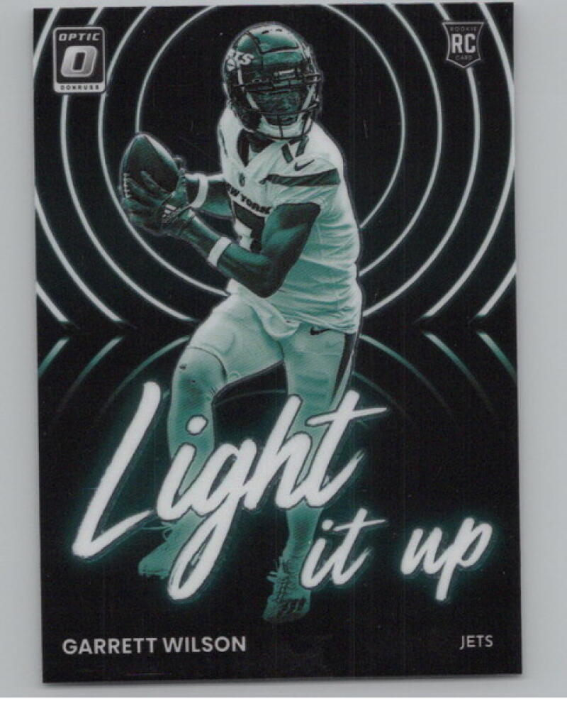 2022 Donruss Optic Light it Up #12 Garrett Wilson Rookie RC Football V105148 Image 1