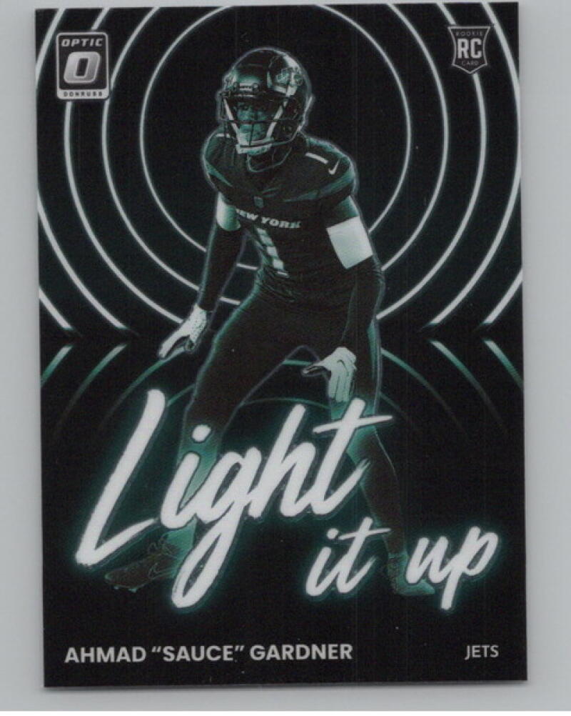 2022 Donruss Optic Light it Up #19 Ahmad Gardner Rookie RC Football V105149 Image 1