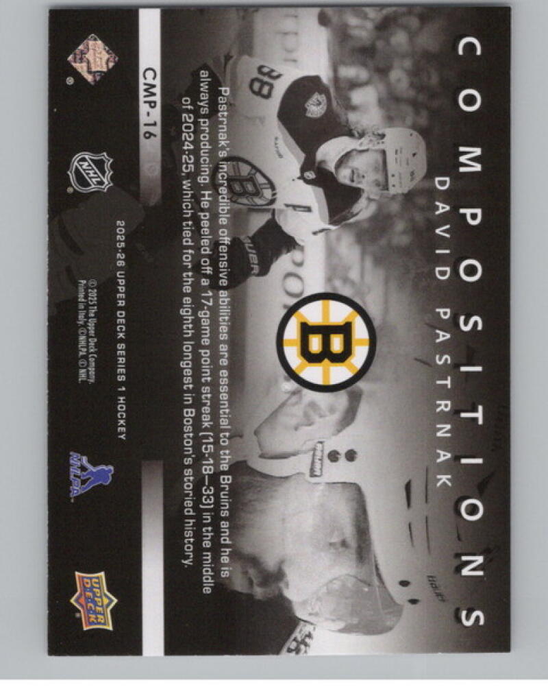 2025-26 Upper Deck Compositions #CMP16 David Pastrnak Hockey V105165 Image 2