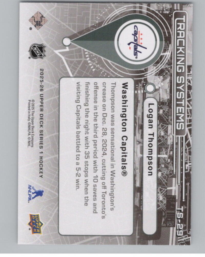 2025-26 Upper Deck Tracking Systems #TS29 Logan Thompson V105170 Image 2