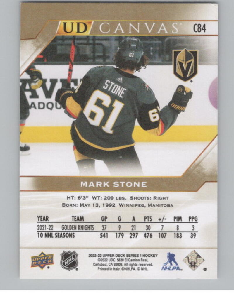 2022-23 Upper Deck UD Canvas #C84 Mark Stone Hockey V105188 Image 2