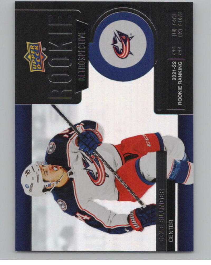 2022-23 Upper Deck Rookie Retrospective #RR7 Cole Sillinger Hockey V105198 Image 1