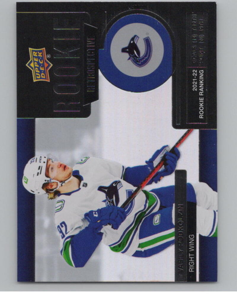 2022-23 Upper Deck Rookie Retrospective #RR19 Vasily Podkolzin Hockey V105199 Image 1