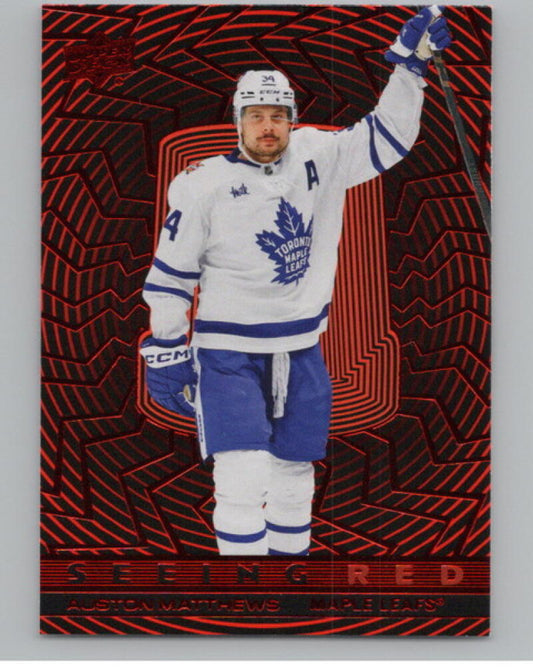 2023-24 Upper Deck Seeing Red #SR99 Auston Matthews V105237 Image 1