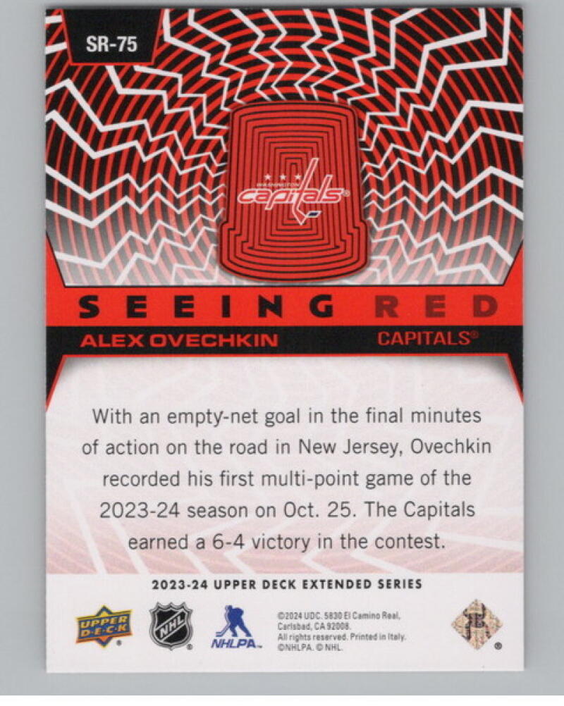2023-24 Upper Deck Seeing Red #SR75 Alex Ovechkin V105238 Image 2