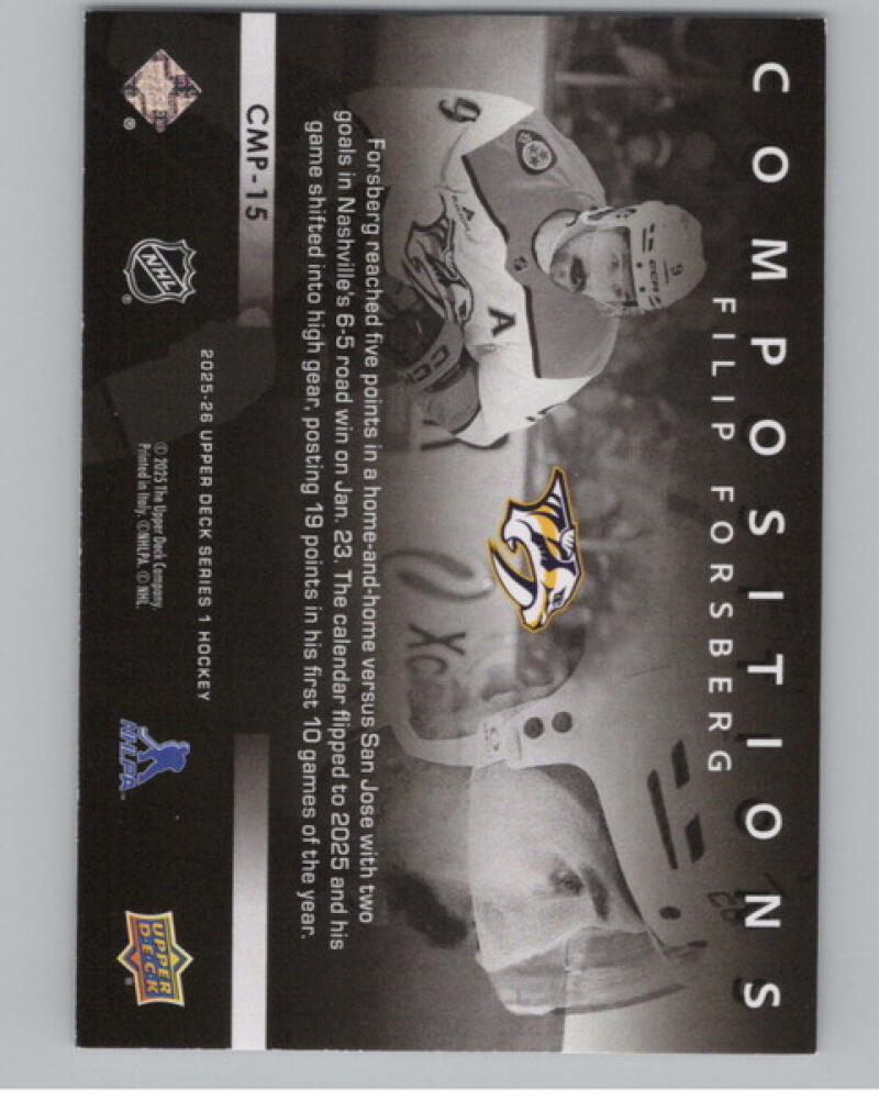 22025-26 Upper Deck Compositions #CMP15 Filip Forsberg V105247 Image 2