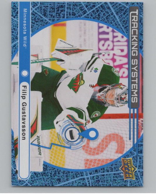 2025-26 Upper Deck Tracking Systems Speckle #TS30 Filip Gustavsson V105250 Image 1