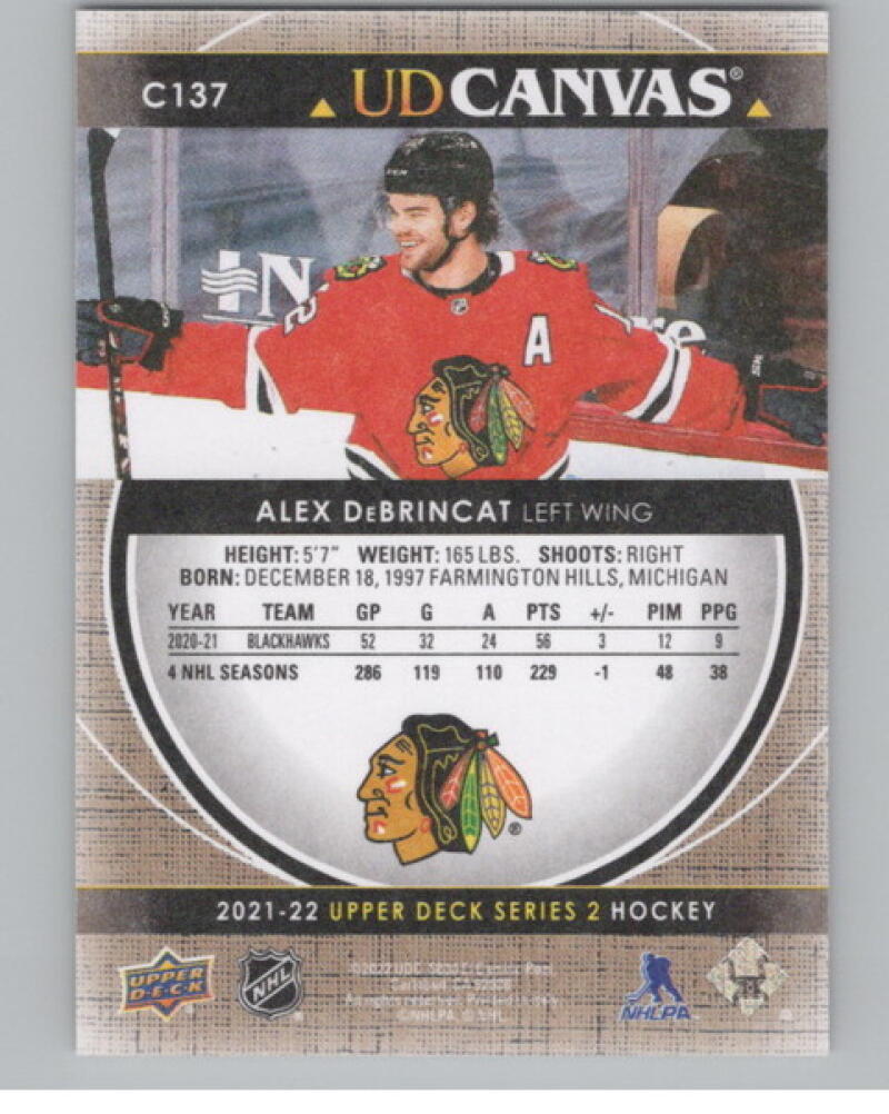 2021-22 Upper Deck Canvas #C137 Alex DeBrincat V105261 Image 2
