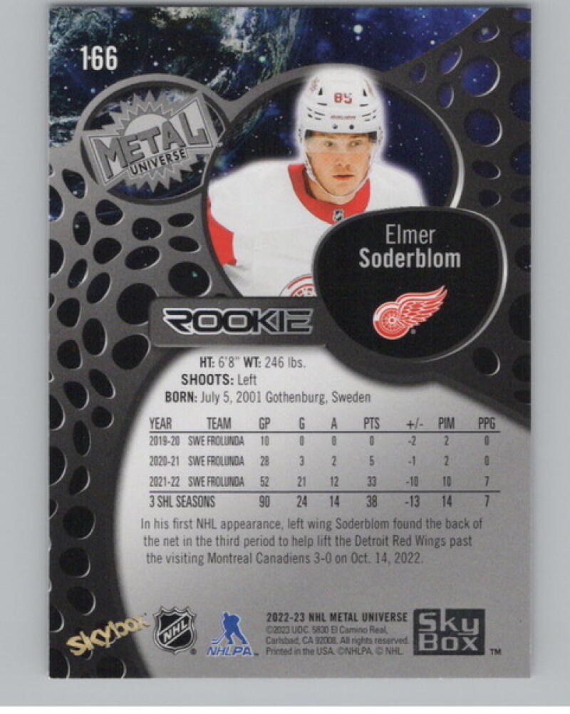 2022-23 Metal Universe #166 Elmer Soderblom RC Rookie V105263 Image 2