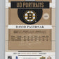 2021-22 Upper Deck Portraits #P18 David Pastrnak V105265 Image 2