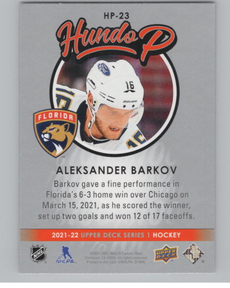 2021-22 Upper Deck Hundo P #HP23 Aleksander Barkov V105268 Image 2