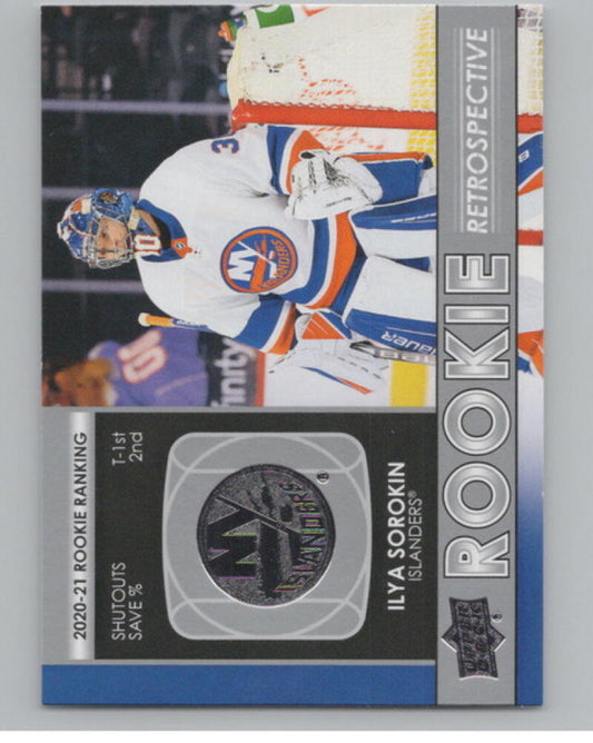 2021-22 Upper Deck Rookie Retrospective #RR15 Ilya Sorokin V105271 Image 1