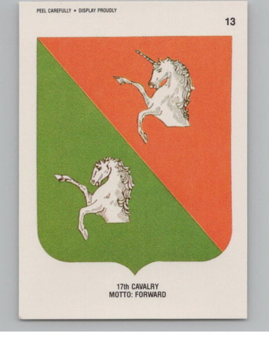 1991 Topps Desert Storm Stickers #13 17th Cavalry Motto: Forward V105276 Image 1