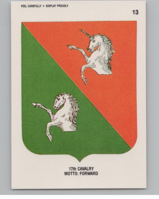 1991 Topps Desert Storm Stickers #13 17th Cavalry Motto: Forward V105277 Image 1