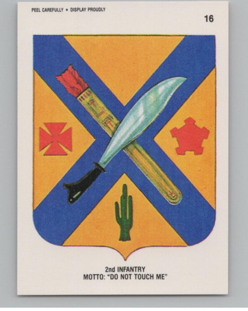 1991 Topps Desert Storm Stickers #16 2nd Infantry Motto: Do Not V105278 Image 1