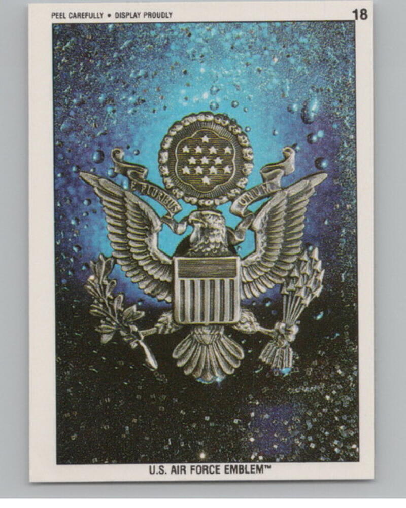 1991 Topps Desert Storm Stickers #18 U.S. Air Force Emblem V105279 Image 1