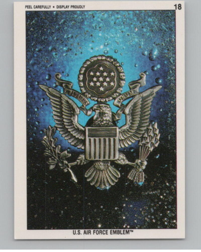 1991 Topps Desert Storm Stickers #18 U.S. Air Force Emblem V105280 Image 1