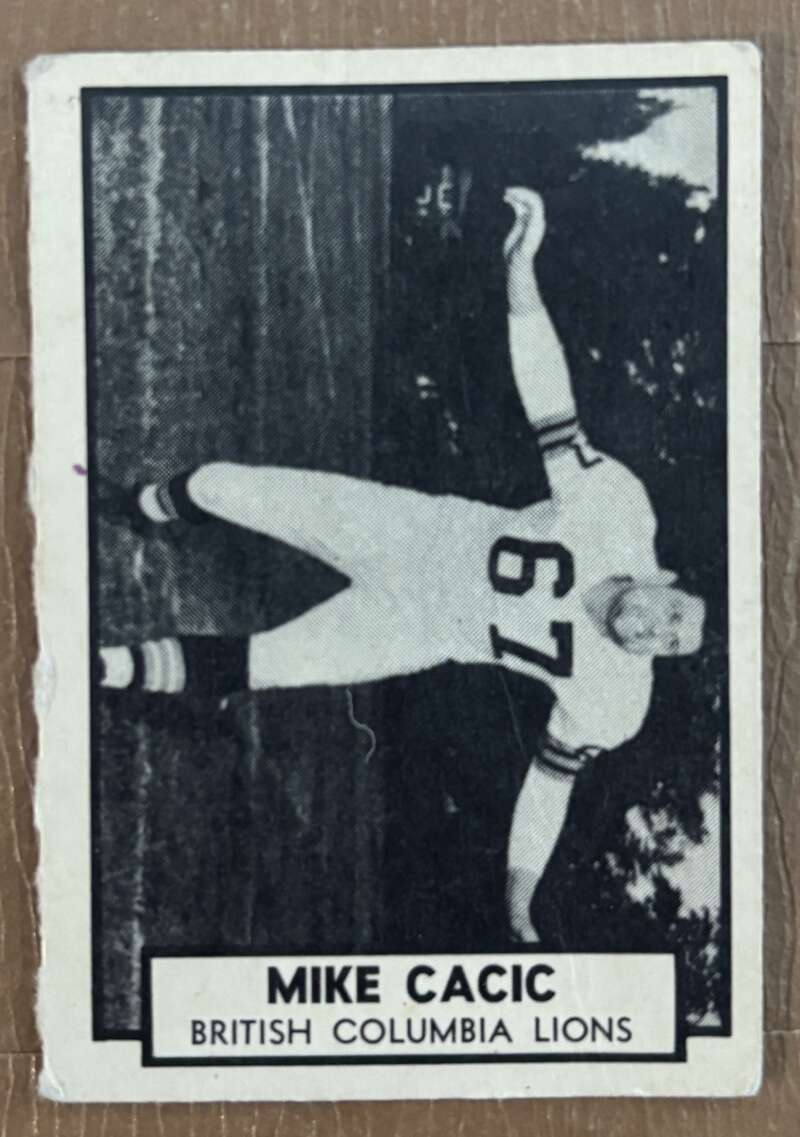 1962 Topps CFL #5 Mike Cacic  British Columbia Lions  V105298 Image 1
