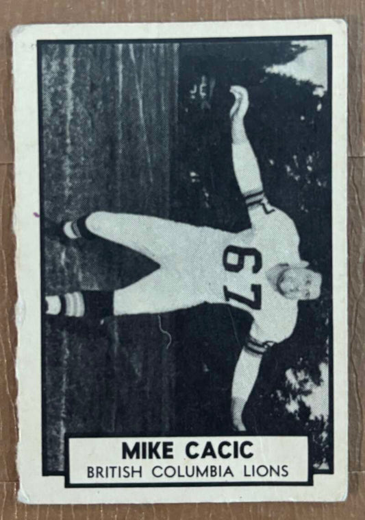 1962 Topps CFL #5 Mike Cacic  British Columbia Lions  V105298 Image 1