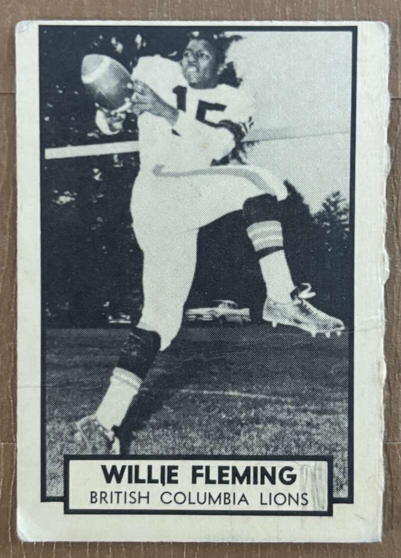 1962 Topps CFL #10 Willie Fleming  British Columbia Lions  V105303 Image 1