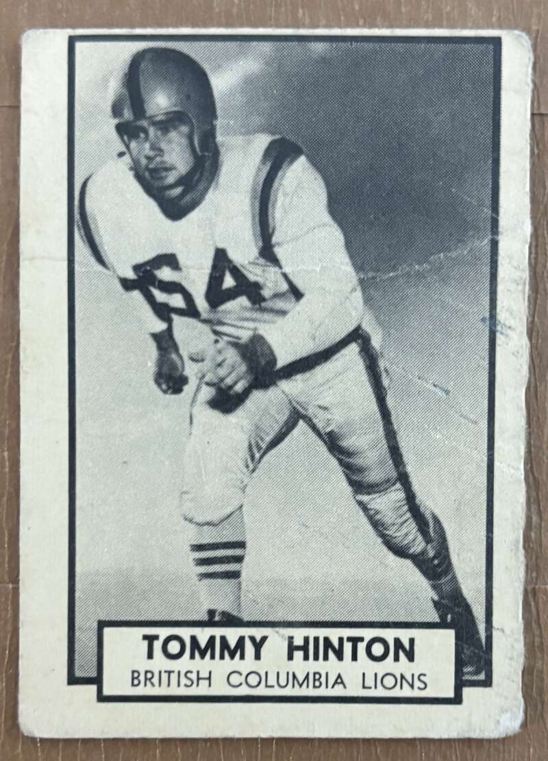 1962 Topps CFL #11 Tom Hinton  British Columbia Lions  V105304 Image 1