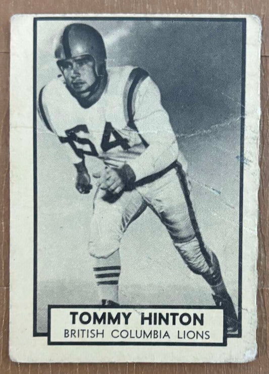 1962 Topps CFL #11 Tom Hinton  British Columbia Lions  V105304 Image 1