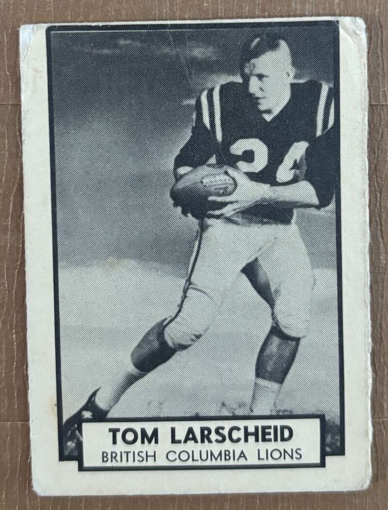1962 Topps CFL #14 Tom Larscheid  RC Rookie BC Lions  V105306 Image 1
