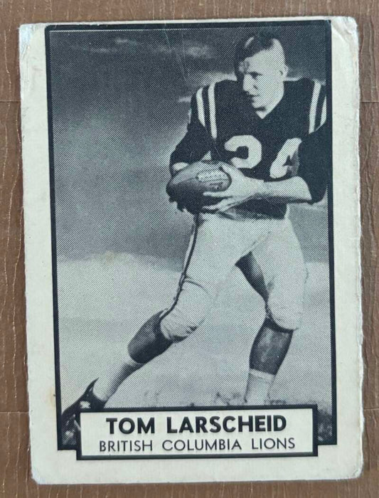 1962 Topps CFL #14 Tom Larscheid  RC Rookie BC Lions  V105306 Image 1