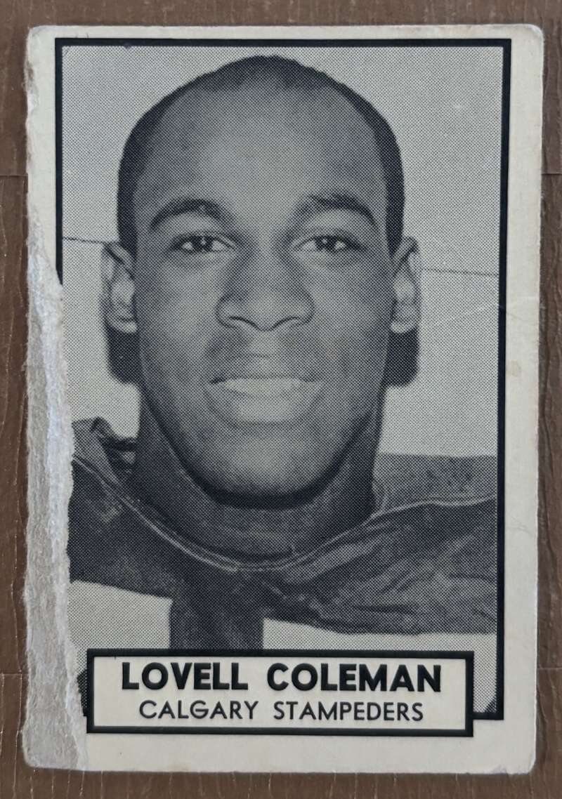 1962 Topps CFL #23 Lovell Coleman  RC Rookie Calgary Stampeders  V105311 Image 1