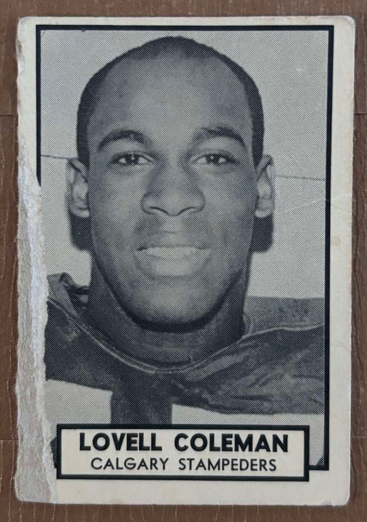 1962 Topps CFL #23 Lovell Coleman  RC Rookie Calgary Stampeders  V105311 Image 1