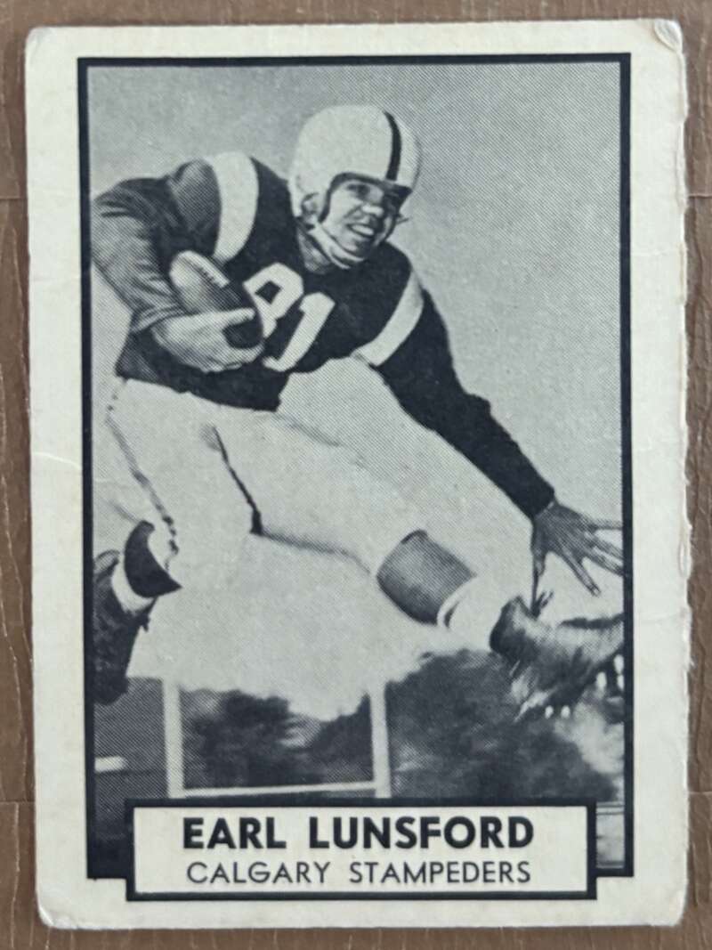 1962 Topps CFL #28 Earl Lunsford  Calgary Stampeders  V105315 Image 1