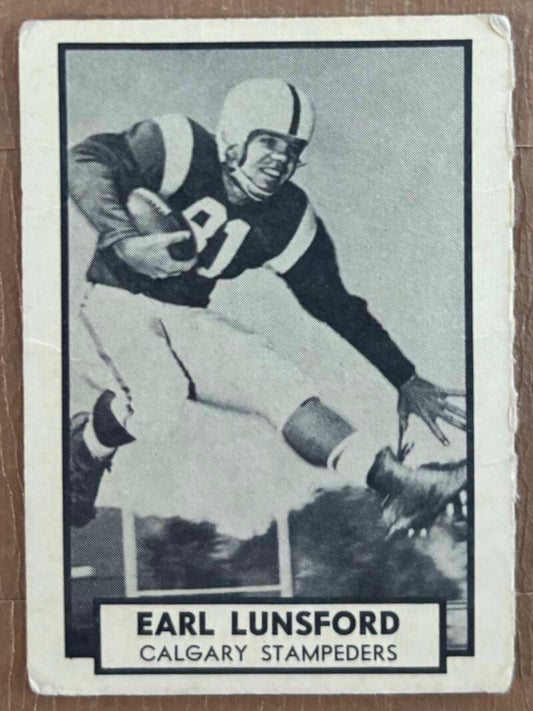 1962 Topps CFL #28 Earl Lunsford  Calgary Stampeders  V105315 Image 1