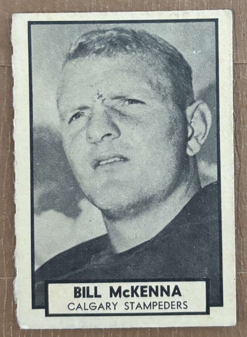1962 Topps CFL #30 Bill McKenna  Calgary Stampeders  V105317 Image 1