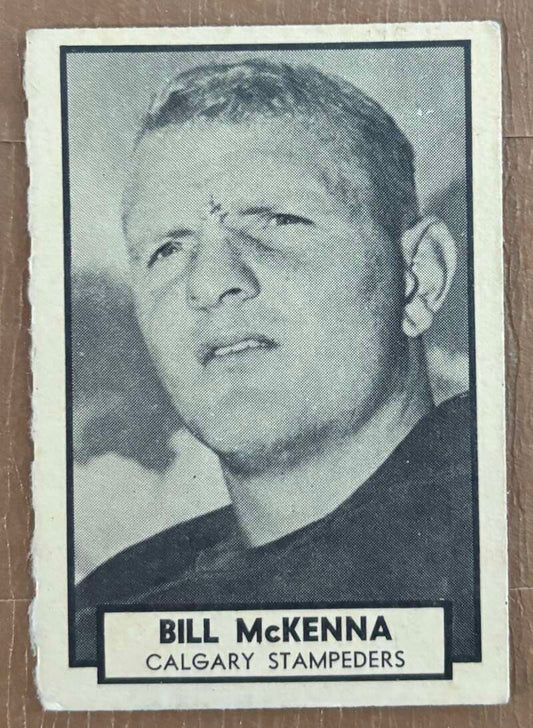 1962 Topps CFL #30 Bill McKenna  Calgary Stampeders  V105317 Image 1