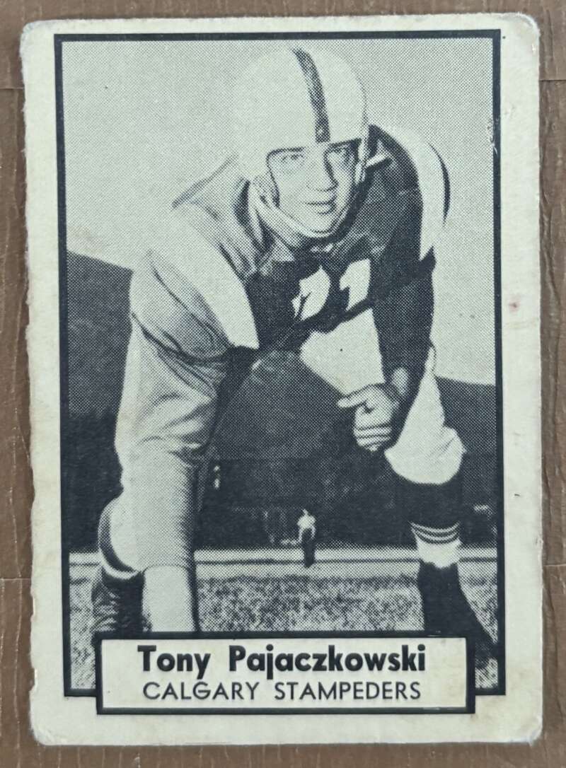 1962 Topps CFL #31 Tony Pajaczkowski  Calgary Stampeders  V105318 Image 1