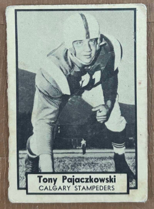 1962 Topps CFL #31 Tony Pajaczkowski  Calgary Stampeders  V105318 Image 1