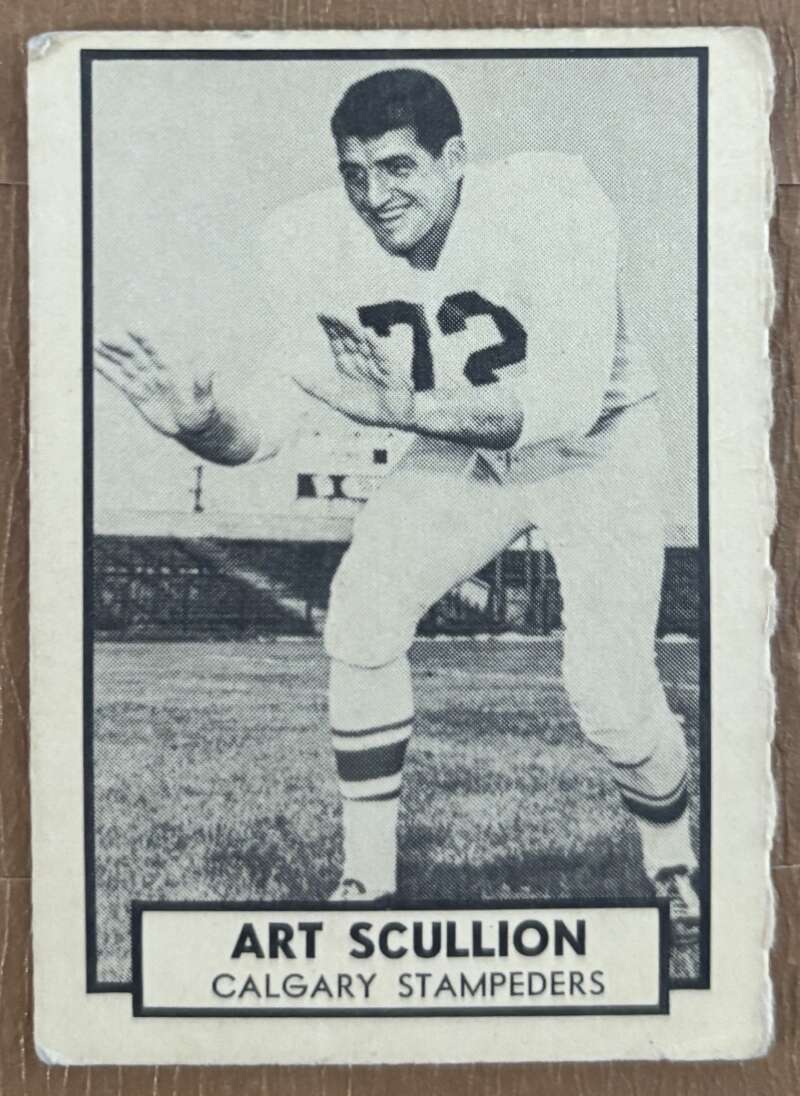 1962 Topps CFL #34 Art Scullion  Calgary Stampeders  V105320 Image 1