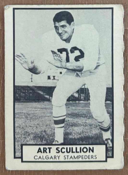 1962 Topps CFL #34 Art Scullion  Calgary Stampeders  V105320 Image 1