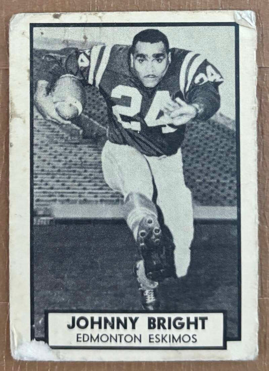 1962 Topps CFL #38 John Bright  Edmonton Eskimos  V105322 Image 1